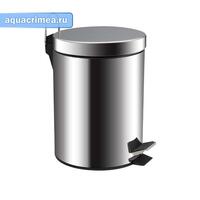 Ведро 5л нержавейка, с педалью, круглое "Санакс" (105)